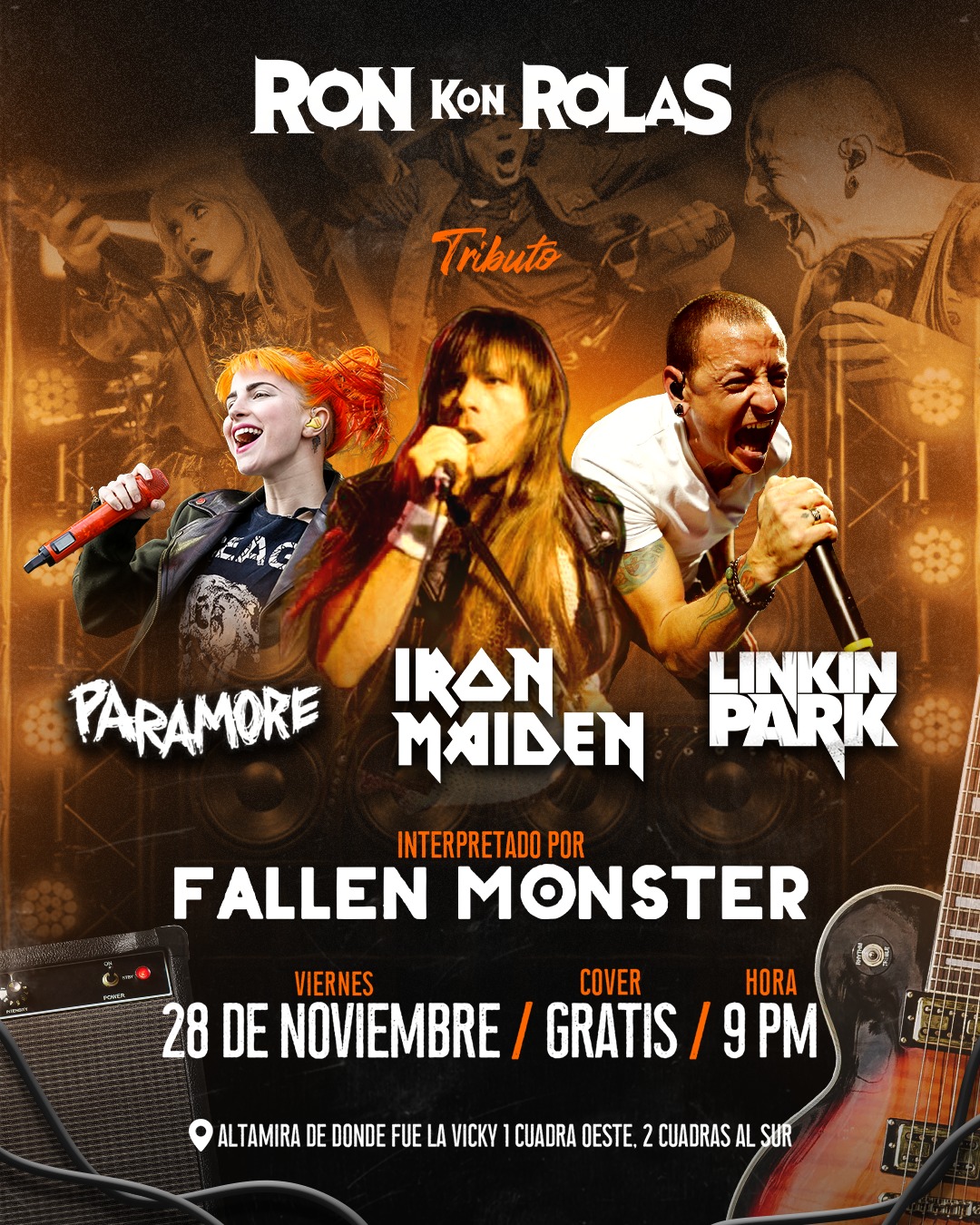 Concierto Fallen Monster Tributo a Paramore, Iron Maiden y Linkin Park