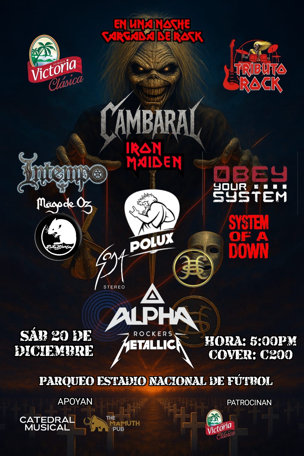 Evento Tributo Rock en Managua