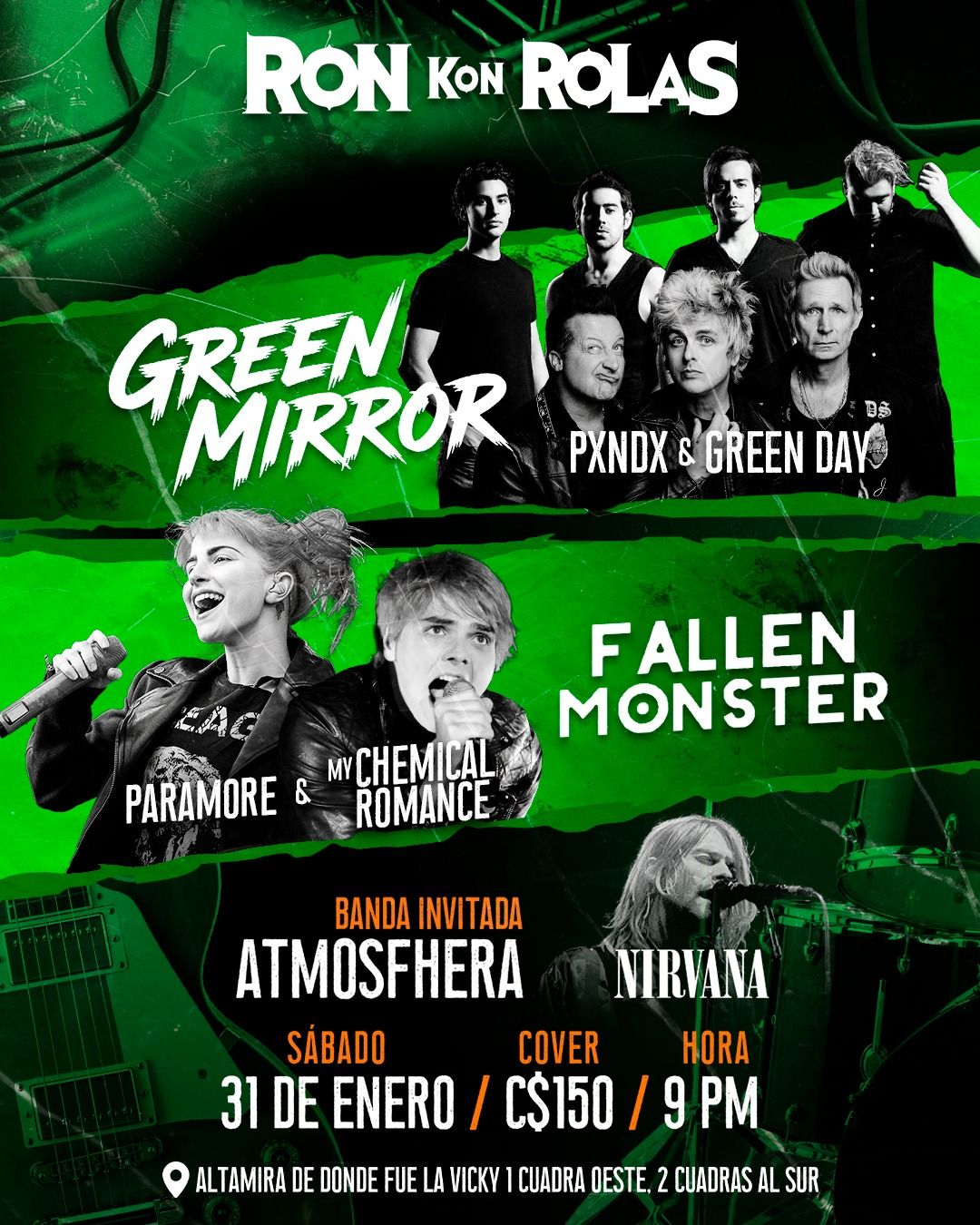 Noche de Tributo con Green Mirror y Fallen Monster.