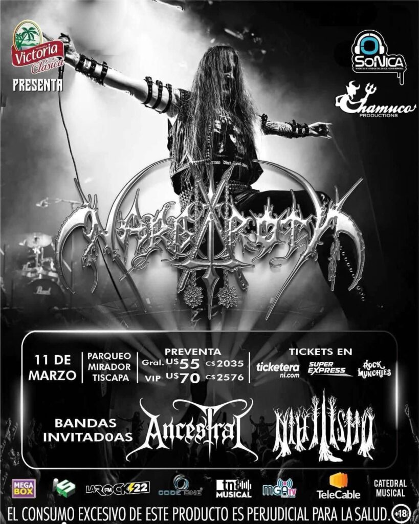 Flyer Nargaroth en Nicaragua 2026