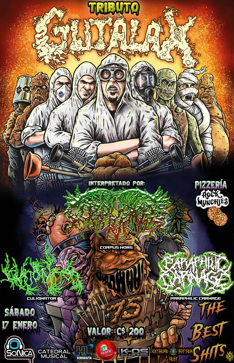 Flyer del evento Tributo a Gutalax por Corpus Mors