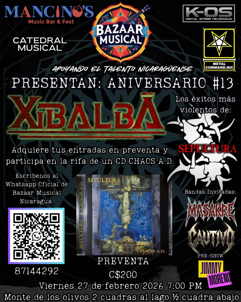 Flyer 13 Aniversario de Xibalbá