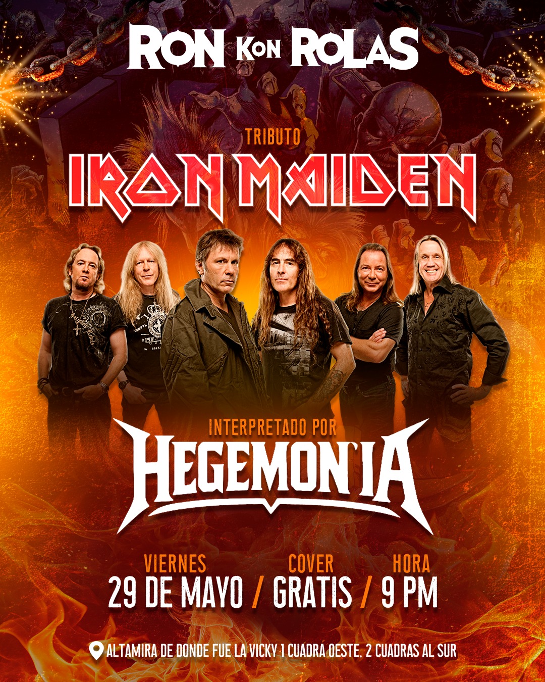 Tributo a Iron Maiden por hegemonia en Ron Kon Rolas