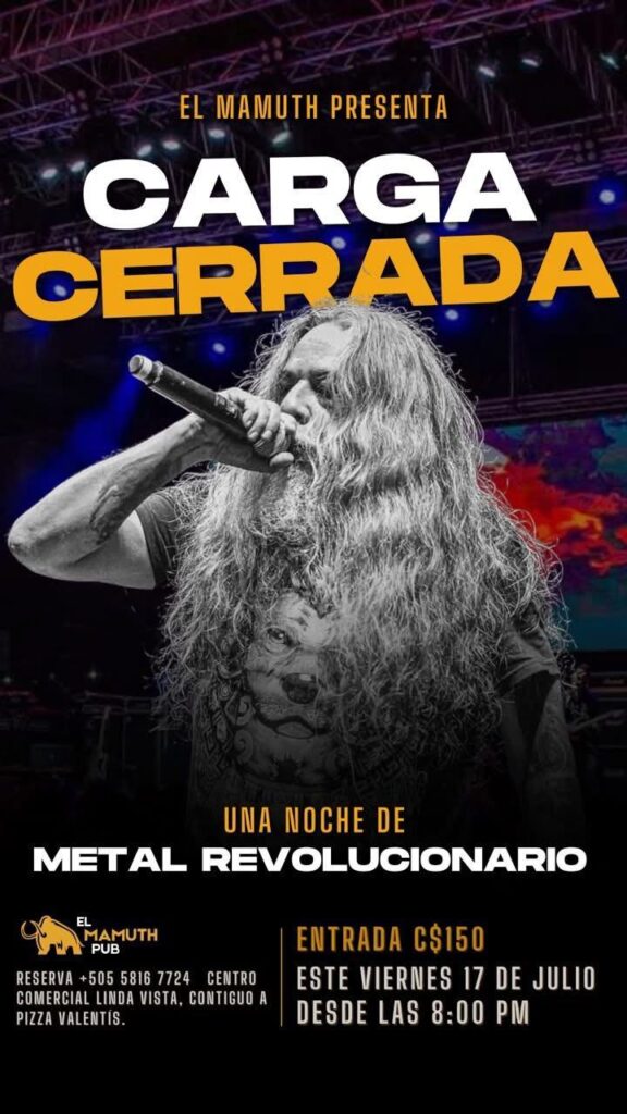 CargaCerrada Noche de Metal Revolucionario en The Mamuth Pub