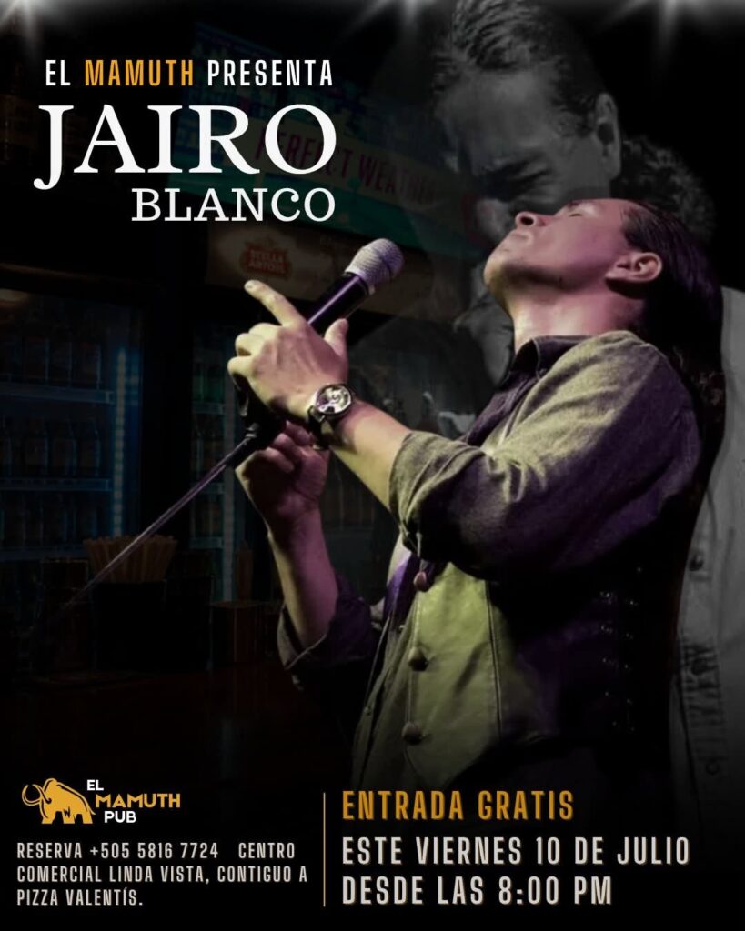 Jairo Blanco en Concierto en The Mamuth Pub, Managua