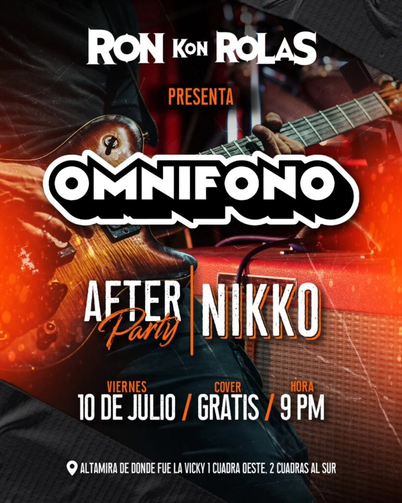 Omnifono en Concierto en Ron Kon Rolas Julio 2026