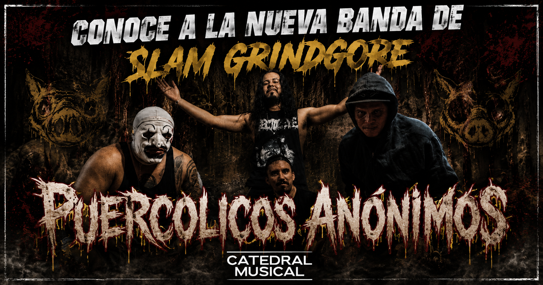 Puercolicos Anónimos Nicaragua 2026 durante su sesión promocional previa a su debut en Rigo Fest XIII.